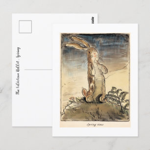 Carte Postale Rabbit Velveteen, Heure du printemps