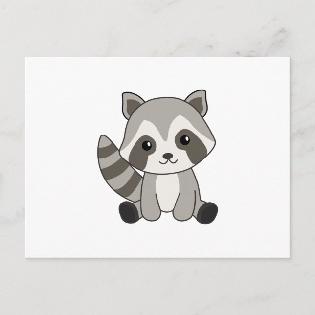 Carte Postale Raccoon Sweet Animaux Pour Enfants Funny Raccoons (Devant)