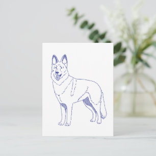 Carte Postale Race de chien Berger allemand
