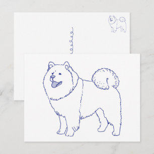 Carte Postale Race de chien Chow-Chow