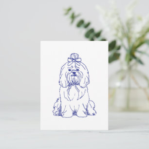 Carte Postale Race de chien Shih Tzu