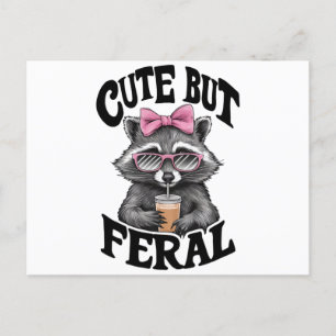 Carte Postale Racoon Mignonne Mais Feral Avec Lunettes De Soleil