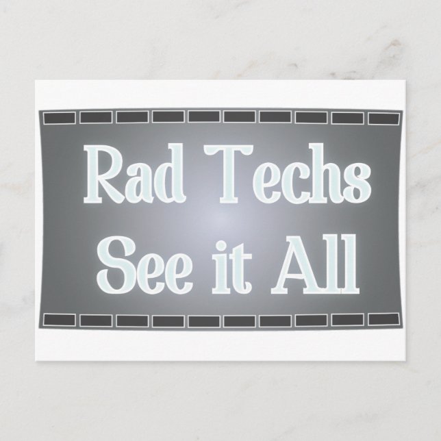 Carte Postale Rad Techs See It All (Film X-Ray) (Devant)