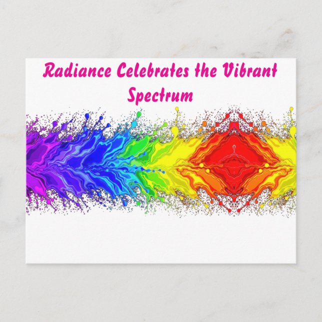 Carte Postale « Radiance » – Un motif de fierté abstrait  (Devant)