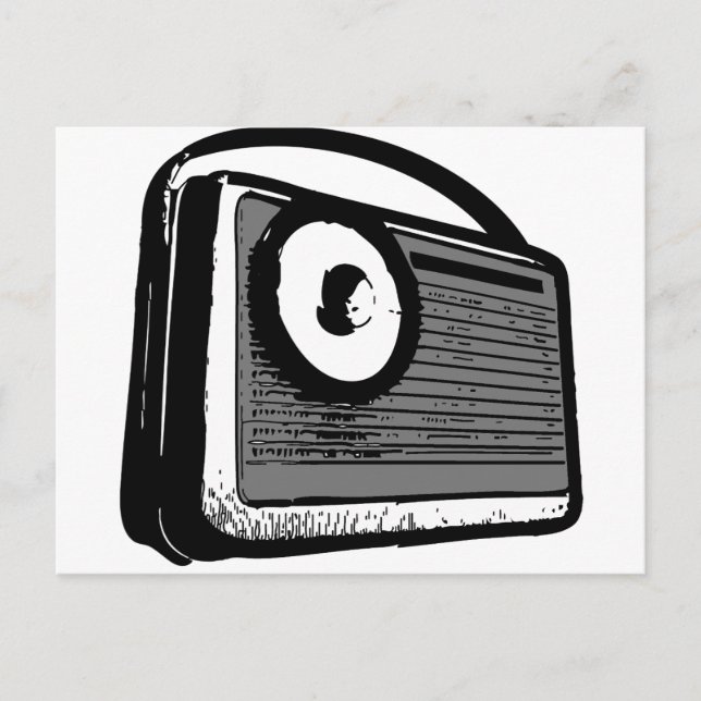 CARTE POSTALE RADIO TRANSISTEUR PORTABLE (Devant)