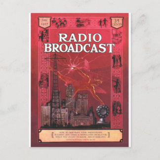 Carte Postale Radiodiffusion-rouge
