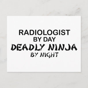 Carte Postale Radiologiste Deadly Ninja par nuit