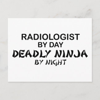 Carte Postale Radiologiste Deadly Ninja par nuit