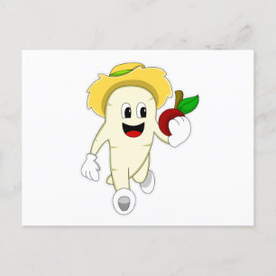 Carte Postale Radish comme fermier avec des fruits