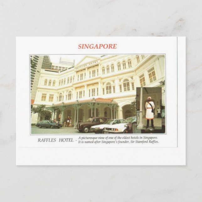 Carte Postale Raffles Hotel Singapour (Devant)