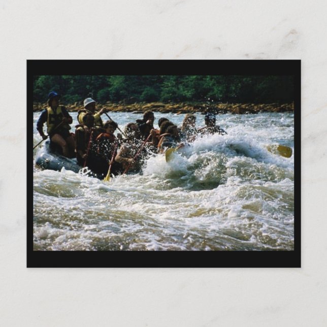 Carte Postale Rafting d'eau blanche (Devant)