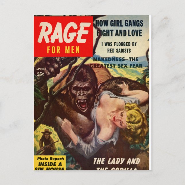 Carte Postale Rage pour les hommes 1 (Devant)
