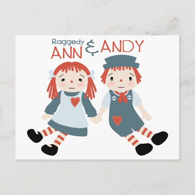 Carte Postale Raggedy Ann & Andy (Devant)