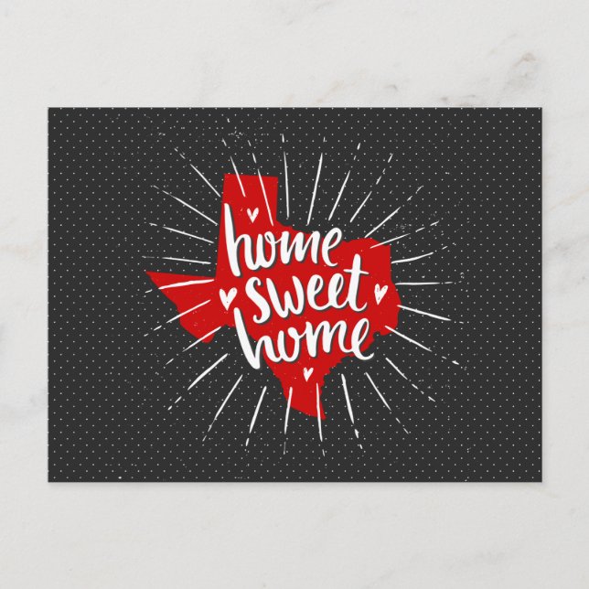 Carte Postale Raider Red and Black Home, Sweet Home - Texas (Devant)