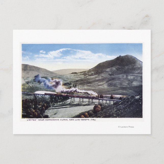 Carte Postale Rail limité, Courbe en fer à cheval (Devant)