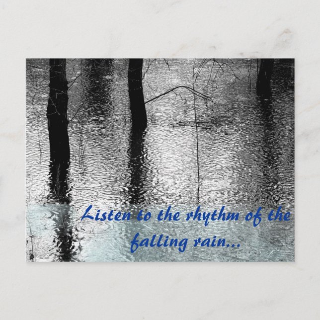 Carte Postale Rain Quote (Devant)