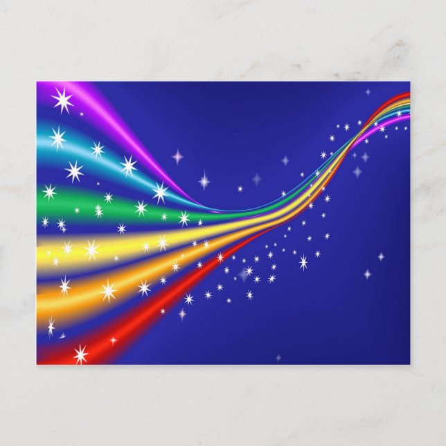 Carte Postale Rainbow and Stars (Devant)