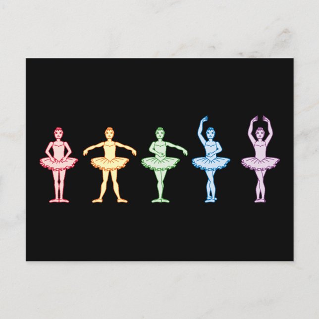 Carte Postale Rainbow Ballerinas (Devant)