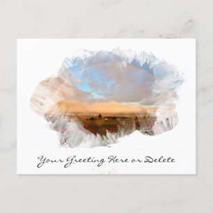 Carte Postale *~* Rainbow Beach Waves Ocean Artsy Floral AR11