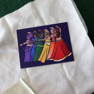 Carte Postale Rainbow Belly Dancer Art Belly Dance Troupe