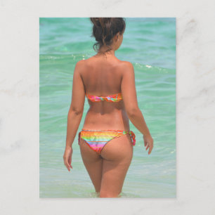 Carte Postale Rainbow Bikini Girl Photo