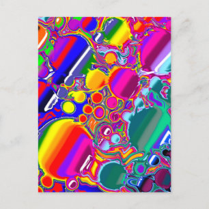 Carte Postale Rainbow Blast Art Abstrait