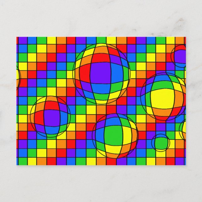 Carte postale Rainbow Bubles (Devant)