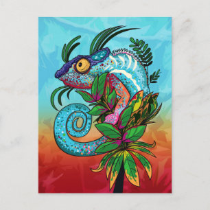 Carte Postale Rainbow Chameleon