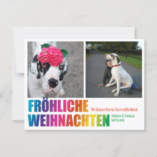 Carte postale Rainbow Christmas