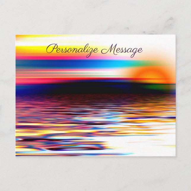 Carte Postale Rainbow Color Ocean Sunrise Personnaliser l'image (Devant)
