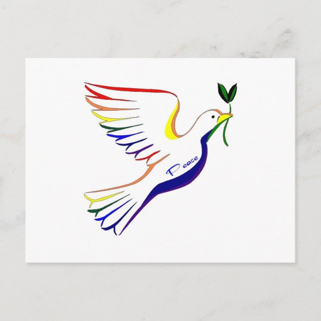 Carte Postale Rainbow Dove (Devant)