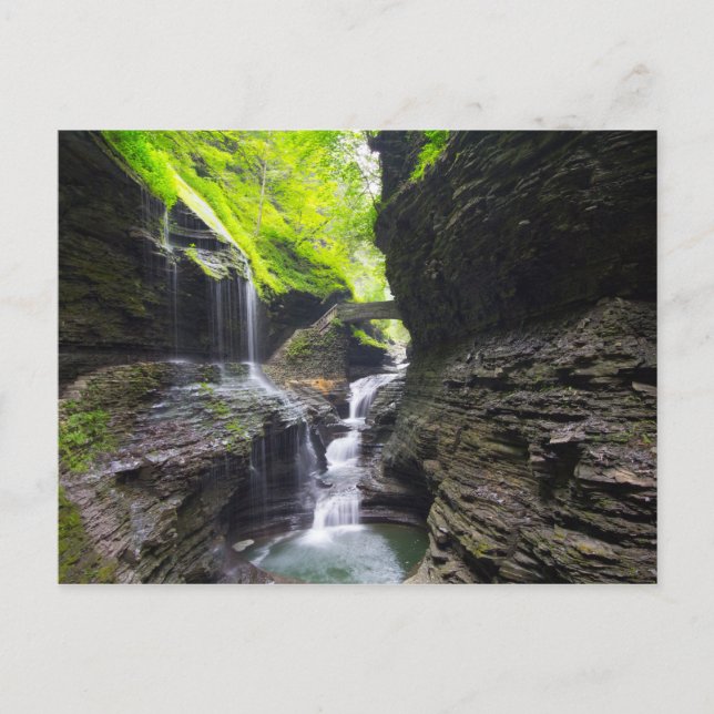Carte Postale Rainbow Falls & cascade, Watkins Glen, New Yor (Devant)