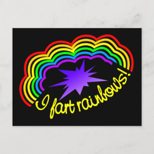 Carte postale Rainbow Farts, personnaliser