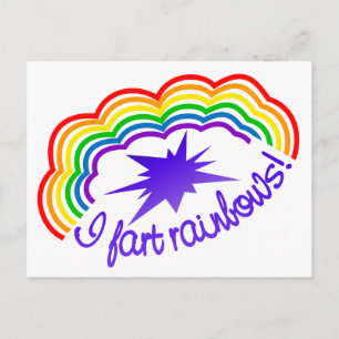 Carte postale Rainbow Farts, personnaliser