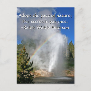 Carte Postale Rainbow Geyser Yellowstone avec Citation Emerson c