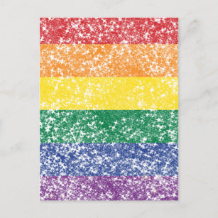 Carte Postale Rainbow Glitter