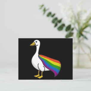 Carte Postale Rainbow Goose LGBTQ Pride gay transgenre LGBTQ+