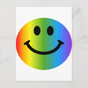 Carte Postale Rainbow Happy Face