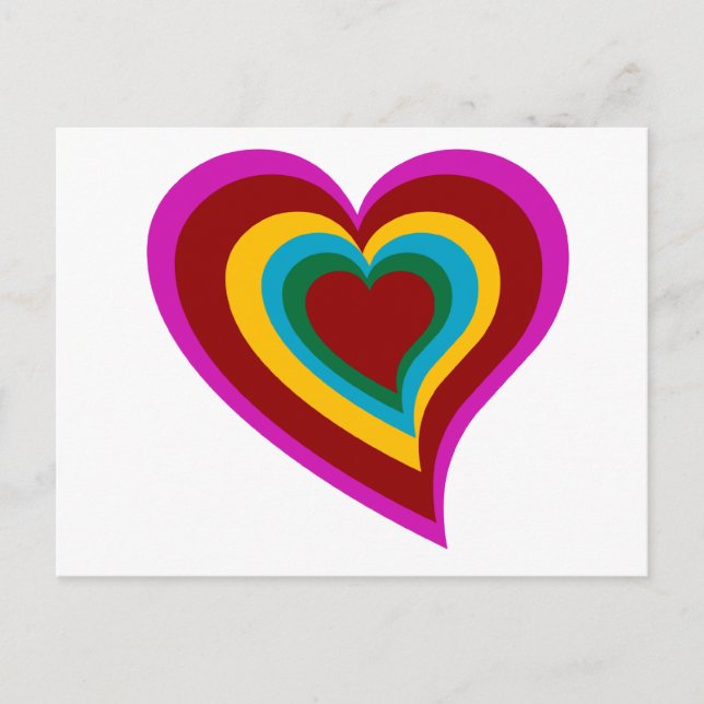 Carte postale Rainbow Heart (Devant)