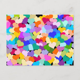 Carte Postale Rainbow Heart Confetti