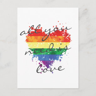 Carte postale - Rainbow Heart - tout ce dont vous 