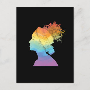 Carte Postale Rainbow Life, femme, liberté