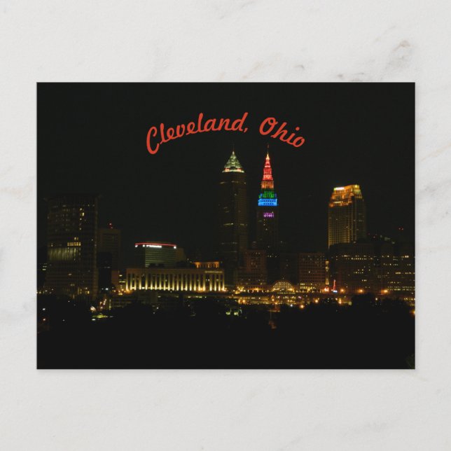 Carte postale Rainbow Lights Cleveland (Devant)