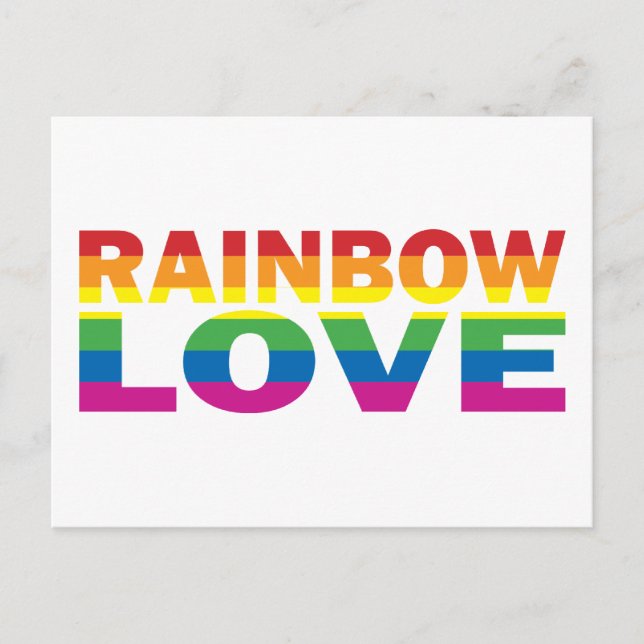 CARTE POSTALE RAINBOW LOVE (Devant)