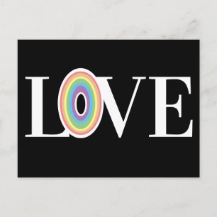 Carte Postale RAINBOW LOVE MÊME MARIAGE de genre MERCI