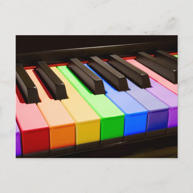 Carte Postale Rainbow Piano (Devant)