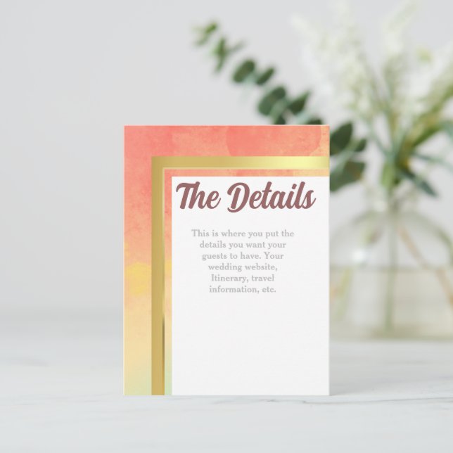 Carte Postale Rainbow Pride Gold Frame Mariage (Debout devant)