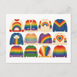 Carte Postale Rainbow Pride Sweater Collage