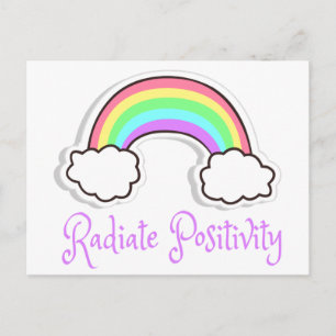 Carte Postale Rainbow Radiate positivité, état d'esprit positif