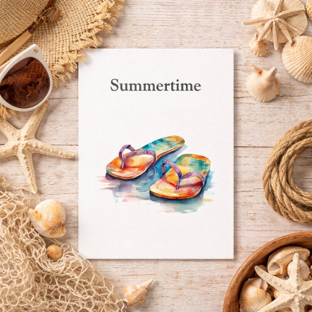 Carte Postale Rainbow Reef Flip Flops, personnalisés (Créateur téléchargé)